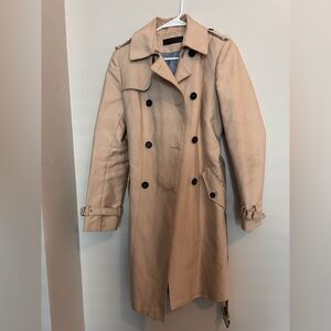 Zara Beige Double-Breasted Trench Coat